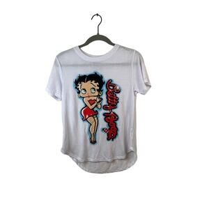 Betty Boop White T-Shirt Size Medium
